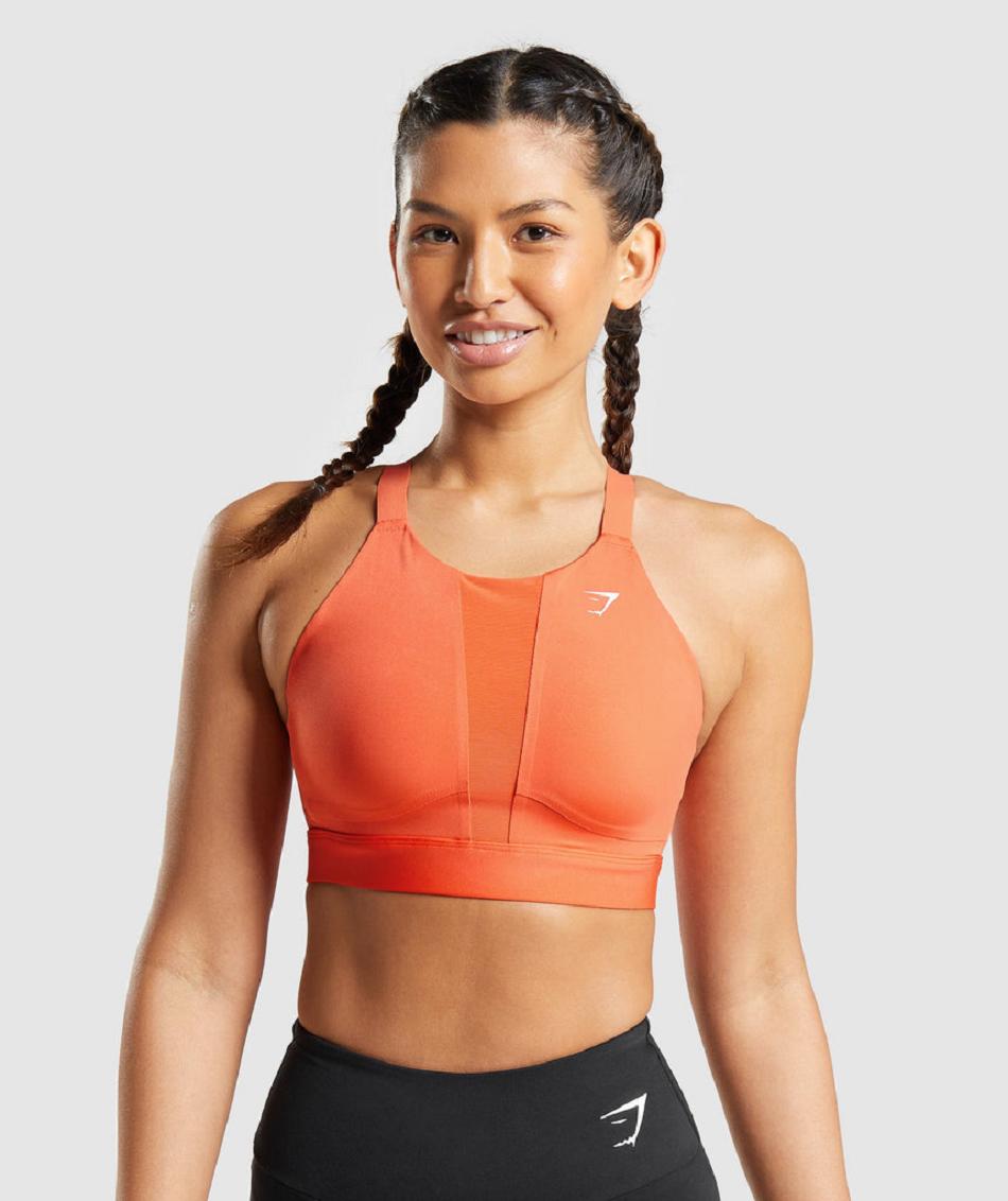 Gymshark Mesh Neckline 2.0 Ženske Sportski Grudnjak Narančaste | HR 3429AHK